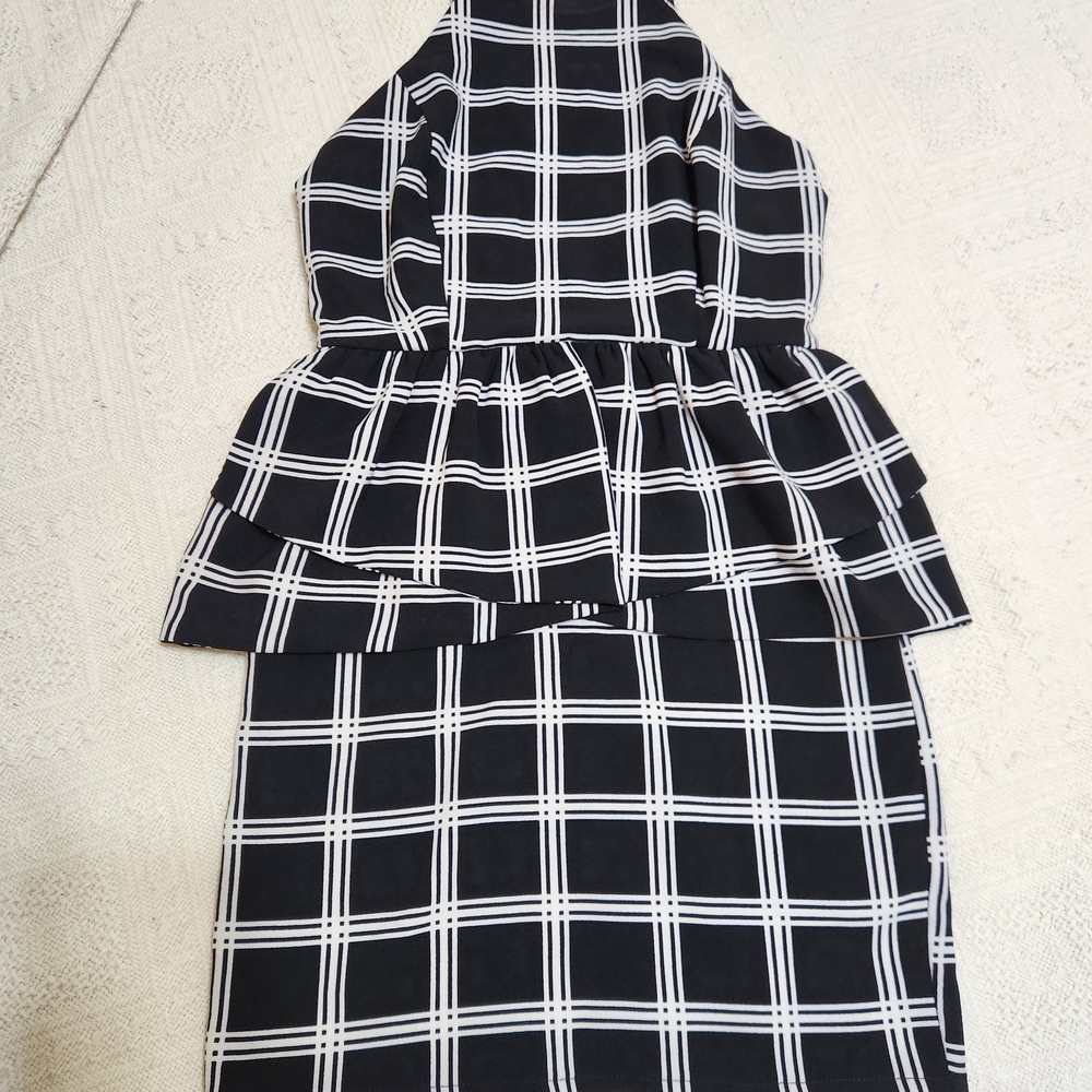 Charlotte Russe Monochrome Plaid Dress